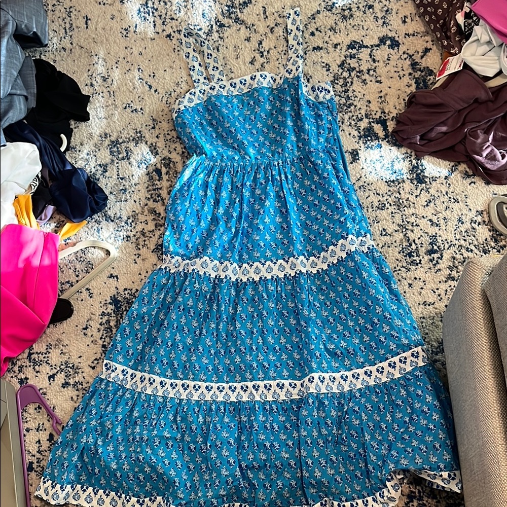 J Crew Blue Floral Dress